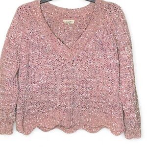 The Limited Pink V-Neck Sweater